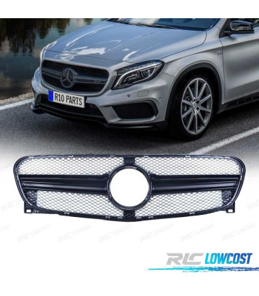 CALANDRE MERCEDES CLASSE GLA X156 14-16 LOOK AMG NOIR BRILLANT