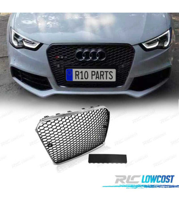CALANDRE AUDI A5 12-16 LOOK RS5 NOIR CHROMÉ PDC