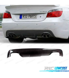 DIFFUSEUR BMW E60 E61 LOOK M DOUBLE SORTIE CARBONE