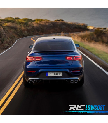 DIFFUSEUR MERCEDES GLC C253 COUPÉ AMG 15-18 LOOK GLC43 ARGENTÉ