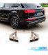 EMBOUTS D'ÉCHAPPEMENT AUDI Q7 3.0T DIESEL 16-19 LOOK SQ7 ARGENTÉ
