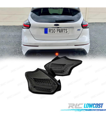 FEUX ARRIÈRE FORD FOCUS 3 HATCHBACK 14-17 LED DYNAMIQUES FUMÉ