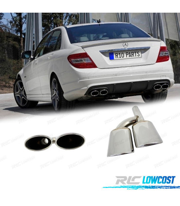 EMBOUTS D'ÉCHAPPEMENT SPÉCIFIQUES MERCEDES CLASS C W204 07-15 LOOK AMG C63 50X125