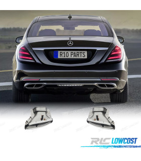 EMBOUTS D'ÉCHAPPEMENT MERCEDES CLASSE S W222 13-17 LOOK MAYBACH AMG CHROME