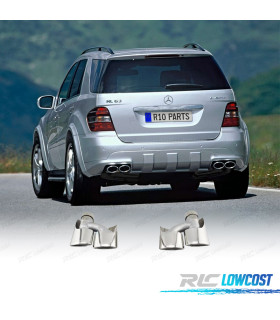 EMBOUTS D'ÉCHAPPEMENT MERCEDES ML W164 08-11 LOOK AMG CHROME