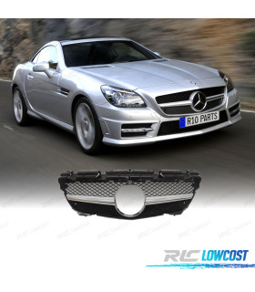 GRILLE MERCEDES SLK R172 11-14 LOOK AMG CHROMÉ NOIR