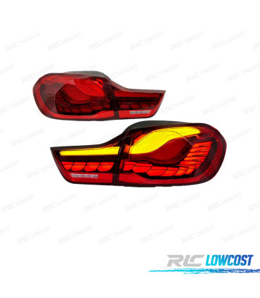 FEUX ARRIÈRE FULL LED BMW F32 F33 F36 LIGHT BAR OLED FOND ROUGE