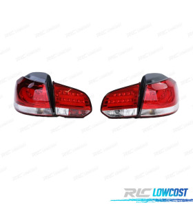 FEUX ARRIÈRE VOLKSWAGEN VW GOLF 6 08-12 BLANC LED