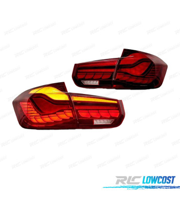 FEUX ARRIÈRE BMW F30 13-18 LIGHT BAR OLED FULL LED ROUGE