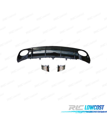 DIFFUSEUR AUDI A6 15-18 LOOK RS6 NOIR BRILLANT