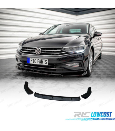 SPOILER LAME DE PARE-CHOCS AVANT VOLKSWAGEN VW JETTA 19- NOIR BRILLANT