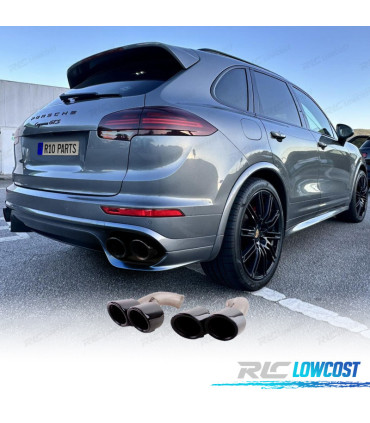 EMBOUT D'ÉCHAPPEMENT PORSCHE CAYENNE 92A 14-17 LOOK GTS NOIR