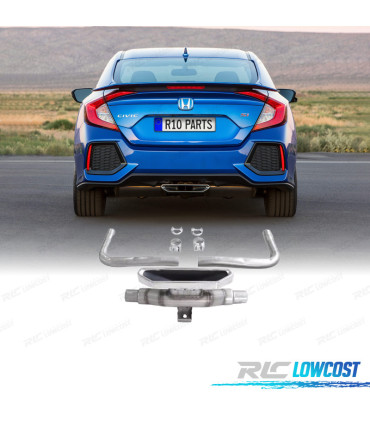 EMBOUTS D'ÉCHAPPEMENTS HONDA CIVIC 16- LOOK SI CHROMÉ
