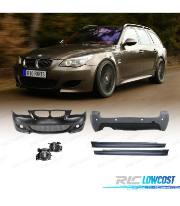 KIT CARROSSERIE BMW E61 TOURING 03-07 LOOK M5 PDC SRA + ANTIBROUILLARD