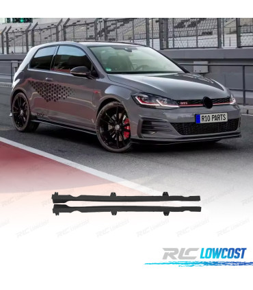 RAJOUTS DES BAS DE CAISSE VOLKSWAGEN VW GOLF 7 12-20 LOOK TCR NOIR BRILLANT