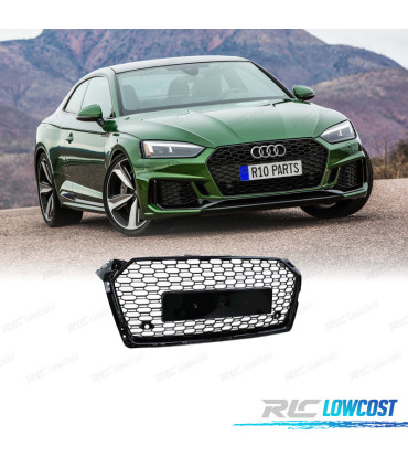 CALANDRE AUDI A5 16-20 PDC LOOK RS5 NOIR BRILLANT