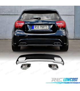 DIFFUSEUR ARRIÈRE MERCEDES W176 LOOK AMG A45 12-18 NOIR