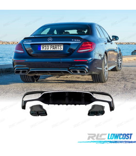 DIFFUSEUR ARRIÈRE MERCEDES W213 LOOK AMG E63 NOIR