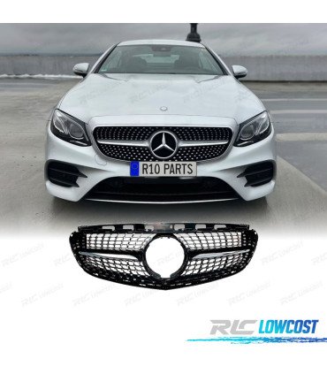 CALANDRE MERCEDES CLASSE E W212 14-16 LOOK DIAMOND NOIR