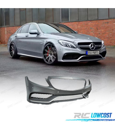 PARE-CHOCS AVANT MERCEDES C W205 14-18 LOOK AMG C63 ARGENTÉ PDC