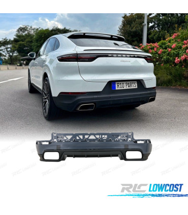 PARE-CHOQUES ARRIÈRE PORSCHE CAYENNE 18-23 + DIFFUSEUR LOOK TURBO