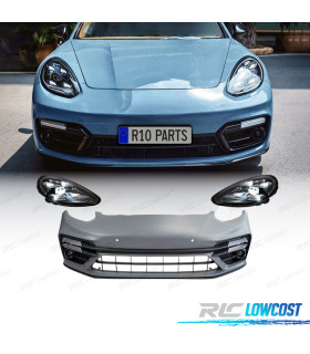 BOUCLIER AVANT PORSCHE PANAMERA 09-13 LOOK TURBO 971 + PHARES LED