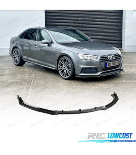 SPOILER LAME FRONTAL AUDI A4 B9 BERLINE AVANT 15-19 NOIR BRILLANT ABS