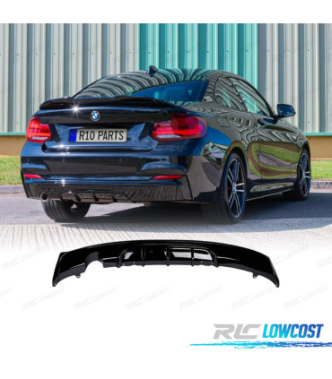 DIFFUSEUR ARRIÈRE BMW F22 F23 LOOK M PERFORMANCE NOIR BRILLANT O---