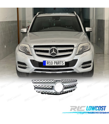CALANDRE MERCEDES GLK X204 08-12 LOOK AMG NOIR ARGENT