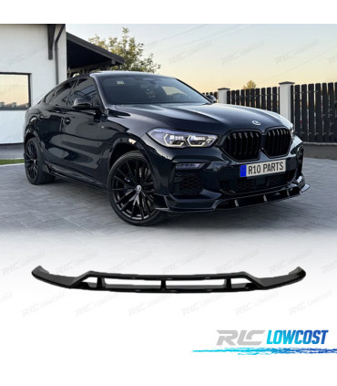 SPOILER LAME AVANT BMW X6 G06 19- LOOK M PERFORMANCE NOIR BRILLANT