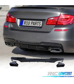 DIFFUSEUR ARRIÈRE BMW SÉRIE 5 F10 F11 10-17 LOOK M PERFORMANCE + ECHAPPEMENT NOIR