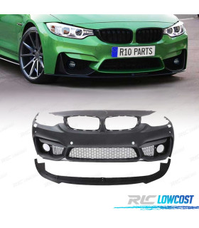 PARE-CHOCS FRONTAL BMW F32 F33 F36 LOOK M4 SRA PDC ANTIBROUILLARD + SPOILER LIP