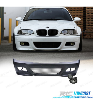 PARE-CHOCS FRONTAL BMW E46 LOOK M3 + ANTIBROUILLARD