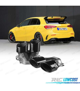 EMBOUTS D'ÉCHAPPEMENT MERCEDES CLASSE A W177 CLA W118 18- LOOK AMG A45 AMG NOIR