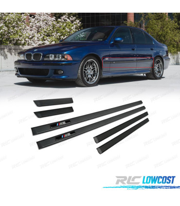 BANDES DE PROTECTIONS LATÉRALES BMW SÉRIE 5 E39 SEDAN LOOK M5 NOIR MAT