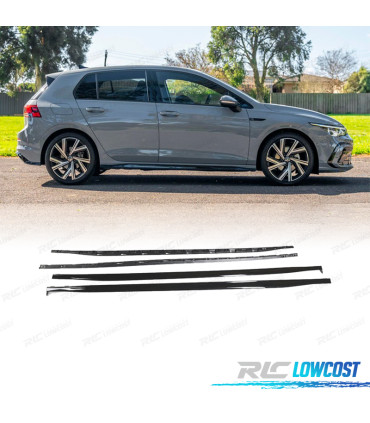 RAJOUT BAS DE CAISSE VOLKSWAGEN VW GOLF 8 21-23 LOOK R LINE NOIR BRILLANT