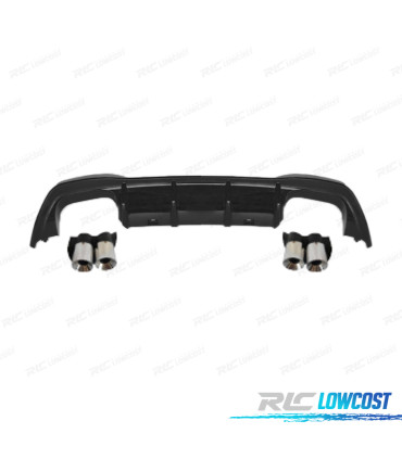 DIFFUSEUR VOLKSWAGEN VW GOLF 8 LOOK R DOUBLE SORTIE + EMBOUTS D'ÉCHAPPEMENT