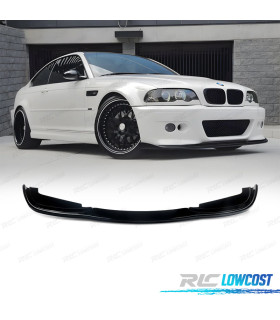 SPOILER LAME FRONTAL BMW E46 98-07 LOOK M3 NOIR BRILLANT