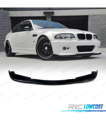 SPOILER LAME FRONTAL BMW E46 98-07 LOOK M3 NOIR BRILLANT