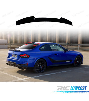 AILERON BECQUET DE TOIT BMW G42 G87 22- LOOK M2 NOIR BRILLANT