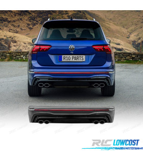 PARE-CHOCS ARRIÈRE VOLKSWAGEN TIGUAN 16-24 LOOK R CHROMÉ
