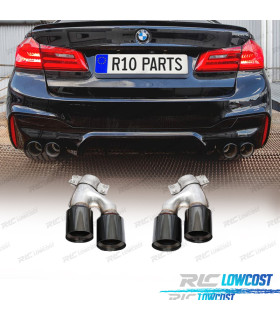 SORTIES D'ÉCHAPPEMENT BMW G30 17-20 LOOK M5 NOIR