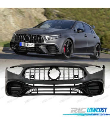 PARE-CHOCS AVANT MERCEDES CLASSE A W177 V177 18- LOOK AMG A45 CHROME