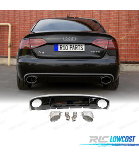 DIFFUSEUR AUDI A4 B8 11-15 LOOK RS4 DOUBLE SORTIE