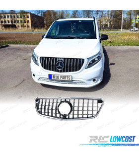 CALANDRE MERCEDES CLASSE V W447 14-19 NOIR CHROMÉ LOOK AMG