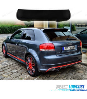 SPOILER AUDI A3 8P HATCHBACK 04-13 LOOK RS3 NOIR BRILLANT
