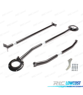 BARRES ANTI-RAPPROCHEMENT RÉGLABLES VOLKSWAGEN VW JETTA II 84-91 NOIR