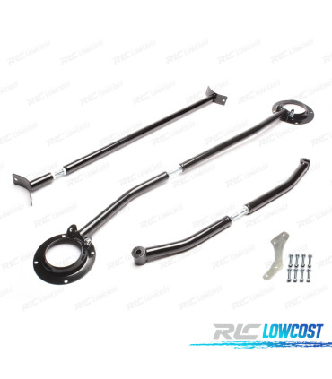 BARRES ANTI-RAPPROCHEMENT RÉGLABLES VOLKSWAGEN VW JETTA II 84-91 NOIR