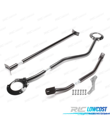 KIT BARRES ANTI-RAPPROCHEMENT RÉGLABLES VOLKSWAGEN VW POLO 86C 2F 81-94 NOIR