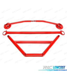 KIT BARRES ANTI-RAPPROCHEMENT RÉGLABLES BMW E30 82-94 ROUGE